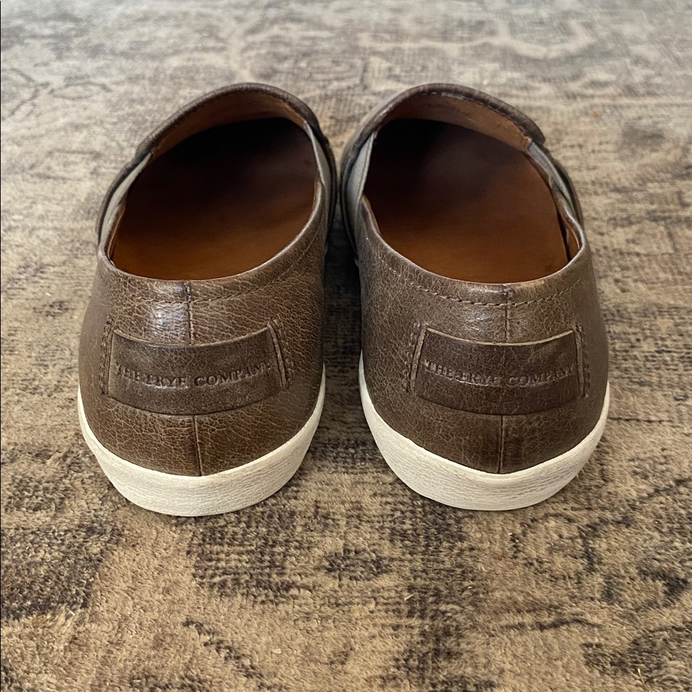 Frye Women’s Brown Ash Leather Slip-On Sneakers Size 8 - Picture 5 of 9